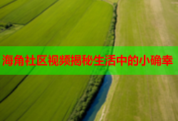 海角社区视频揭秘生活中的小确幸